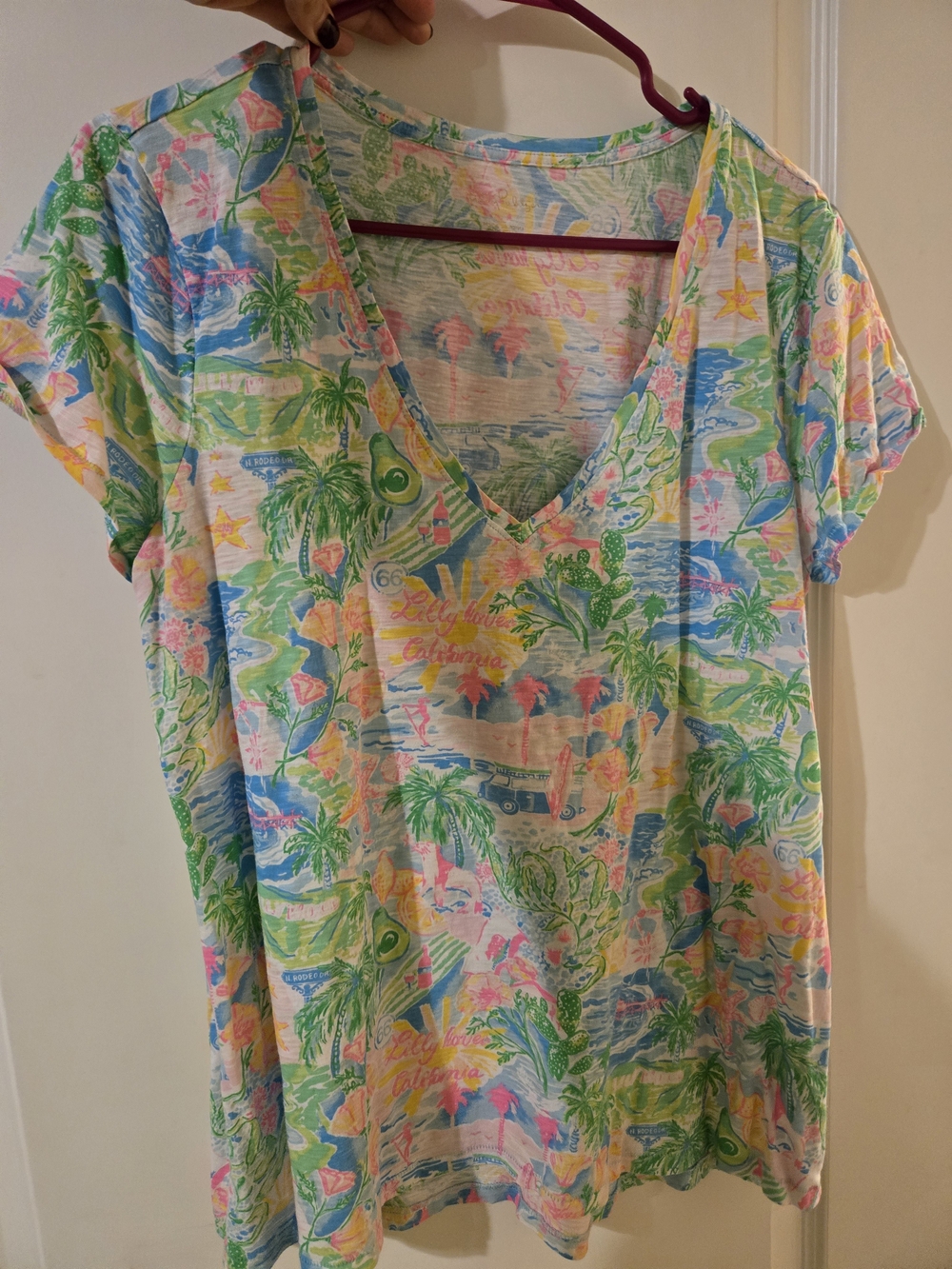 Large Lilly Pulitzer California Print Top